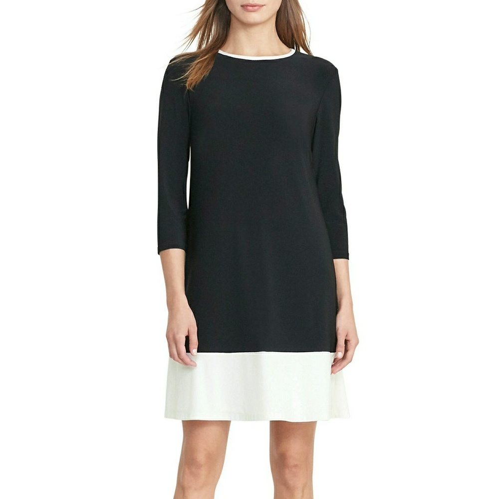 New! RALPH LAUREN Colorblock Jersey Shift Dress - Picture 3 of 7